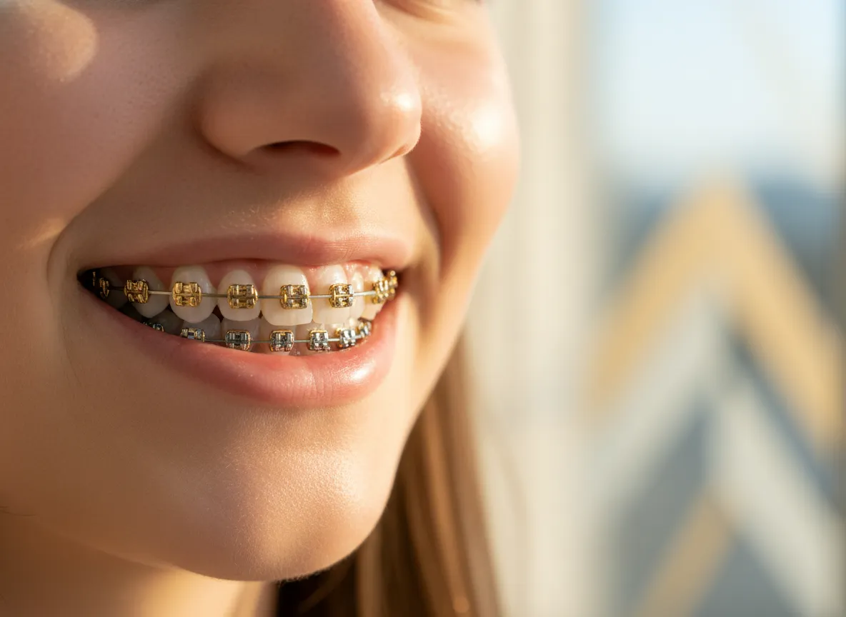 gold braces